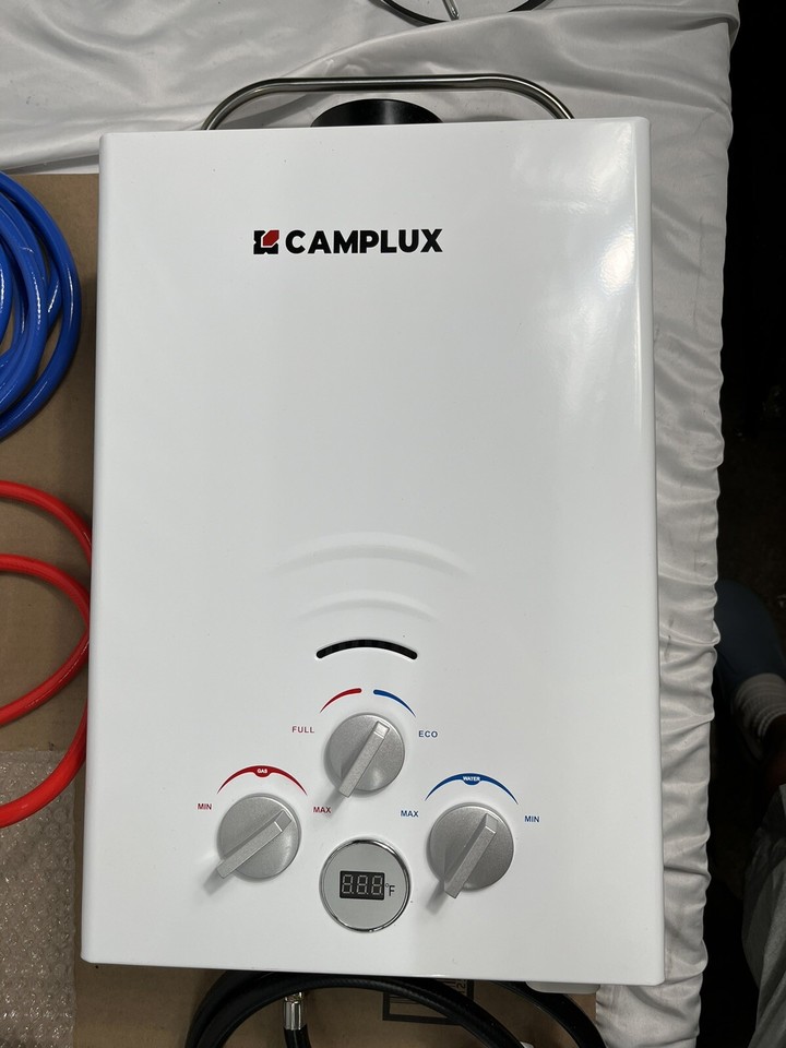 Tankless Water Heater, Camplux 1.58 GPM Propane Portable Water Heater