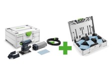 Festool RTS 400 Orbital Sander REQ 240v with Assorted Sanding Sheets in Systaine