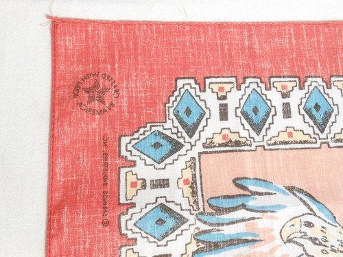 Vintage Indianer Kopfschmuck Bandana Southwestern Adler Schal Handarbeit in USA - Bild 8 von 12