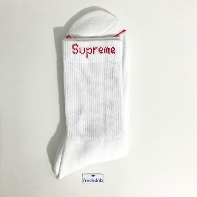 Supreme Hanes Crew Socks White (Single Pair) - Size 39-46 EU  - Trusted Seller!
