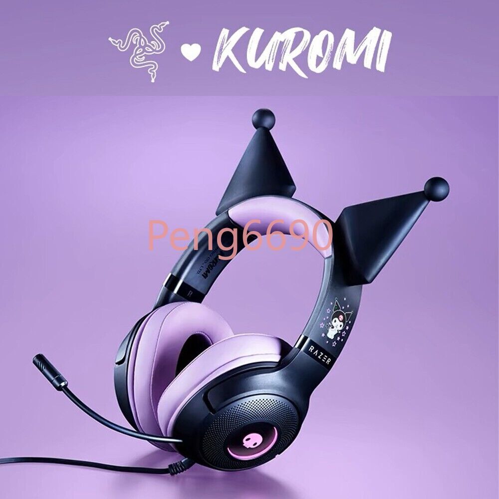 ヘッドホン Kuromi Edition Razer Kraken Kitty V2 BT Razer Kraken Kitty V2 BT - Kuromi Edition Headset: Wireless