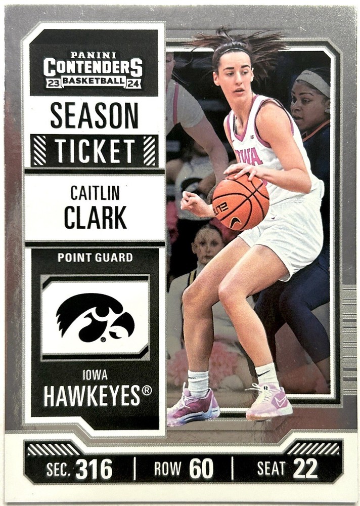 2024 Panini CAITLIN CLARK Collection Season Ticket Silver Foil CC4 FREE SHIPPING