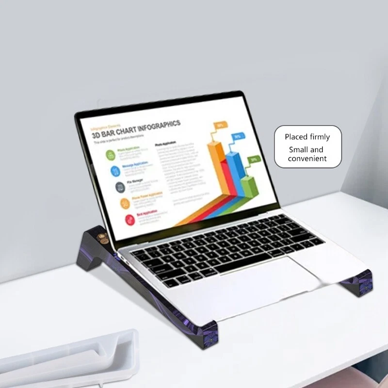 Laptop Stand Epoxy Resin Mold DIY Craft Notebook Computer Bracket Silicone Laptop Stand Epoxy Resin Mold DIY Craft Notebook Computer Bracket Silicone