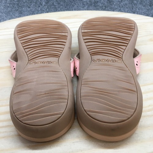 Vionic Sandals Womens 9 Aliza Thong Pink Leather Toe Post Casual Slip On - Picture 12 of 18