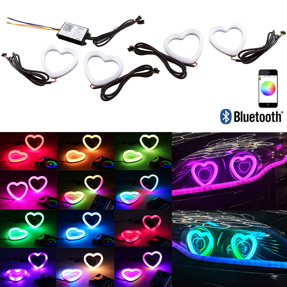 【TENLIGHT】Malang Biting Heart Mood Light LED 3color 1+1 Dream color heart shape halo Flow Chasing RGB LED Turn