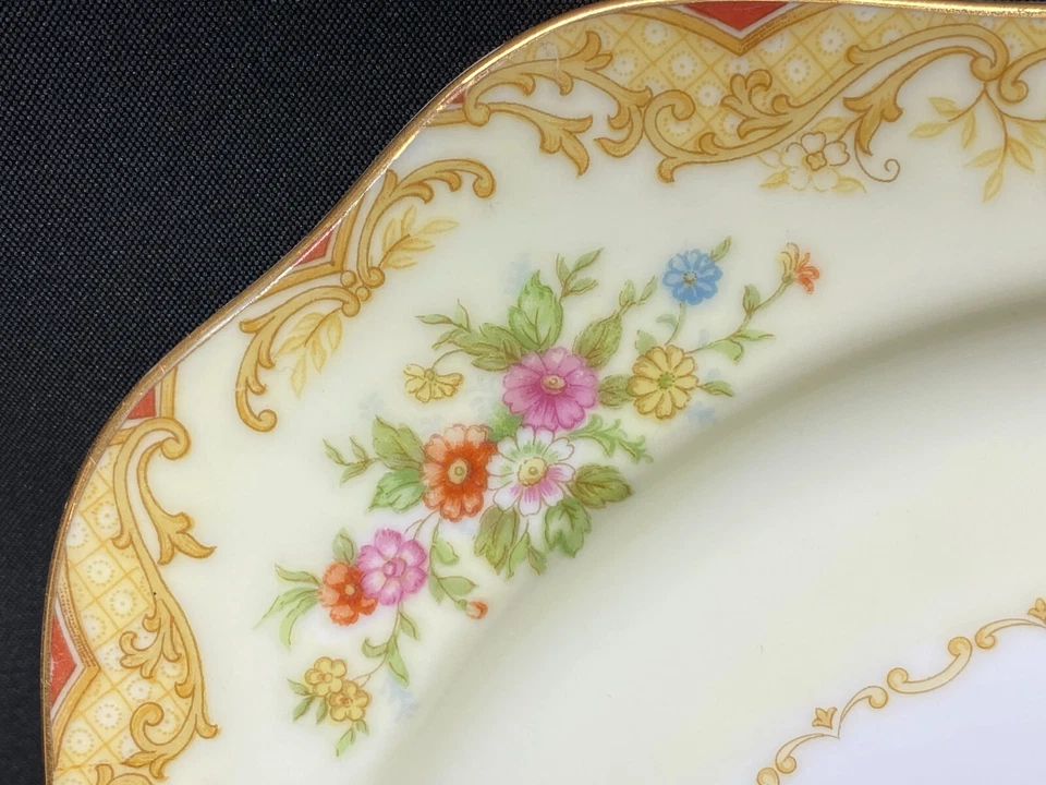 Noritake "MYSTERY PATTERN #176" Japan ~ Set of 4 ~ Square Salad Plates ~ 7 7/8" - Image 4 of 4