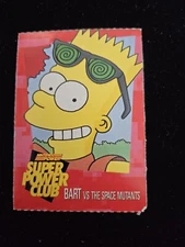 Nintendo Power Super Power Club Magazine Card 58 Bart VS The Space Mutants