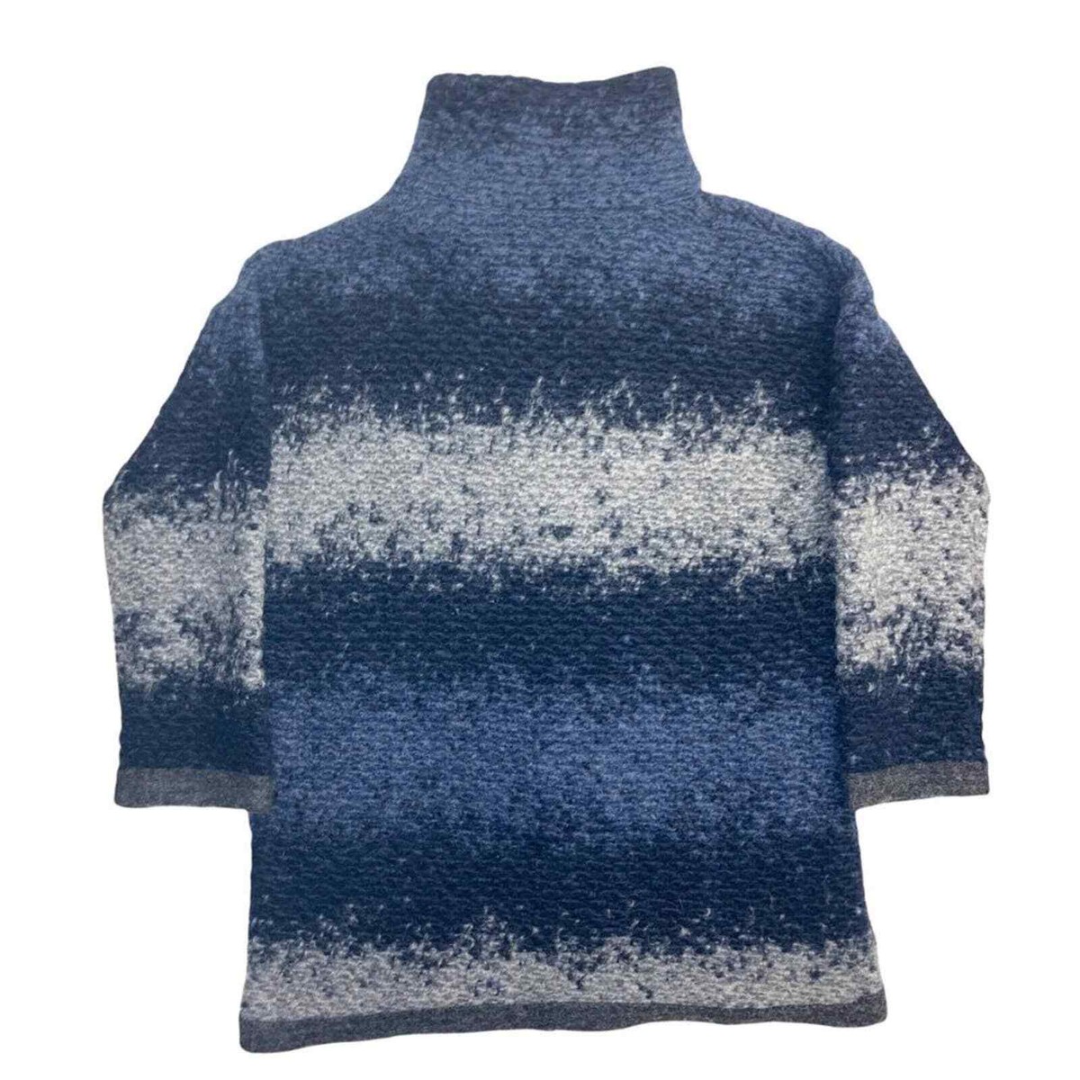 Le Phare de la Baleine Small Wool Blend High Neck Zip Sweater Coat Made in Italy View 4