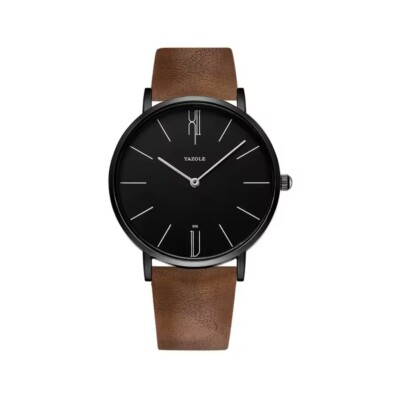 Quarzuhr mit Lederarmband