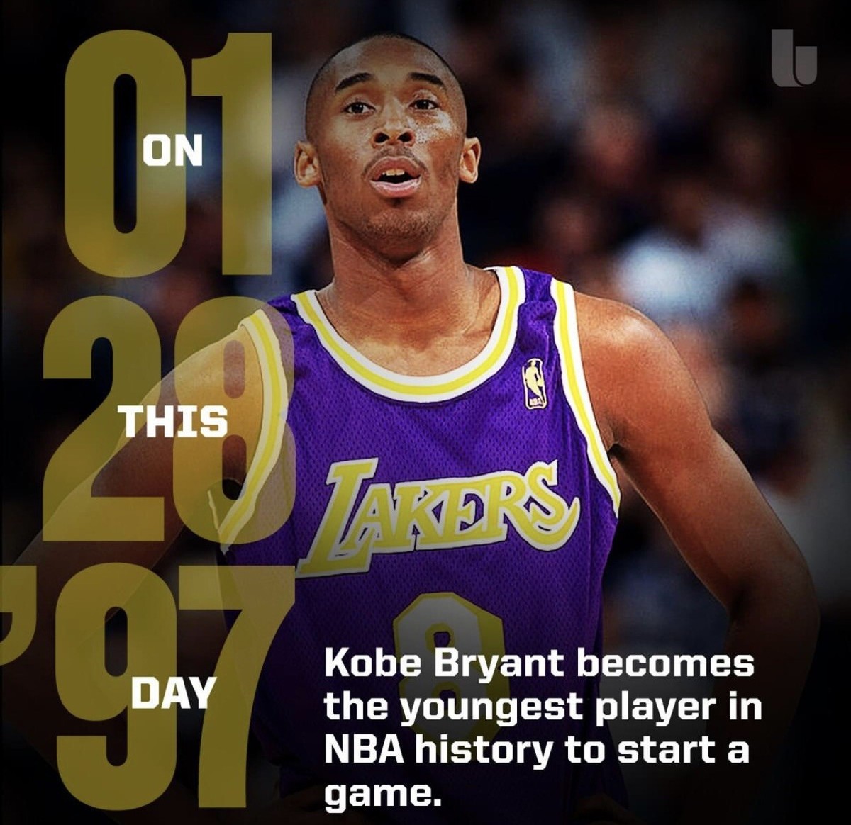 KOBE BRYANT 1ST CAREER START~YOUNGEST IN NBA HISTORY TICKET 1/28