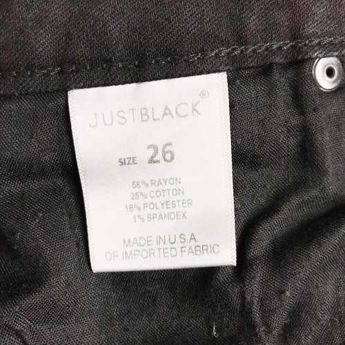Just Black Womens Size 26 Black Lace Bottom Ripped Skinny Jeans Cotton Stretch - Picture 10 of 11