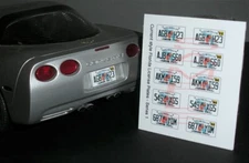 CURRENT FLORIDA miniature LICENSE PLATES - 1/25 MODEL CARS—PLEASE READ DESC