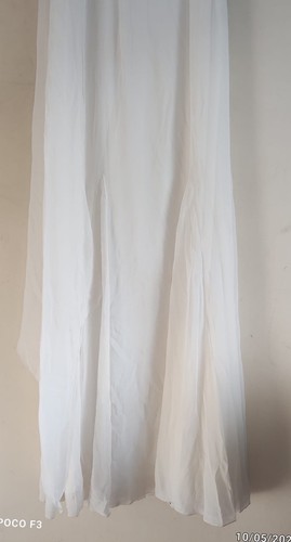 BNWT Goddiva White Chiffon Maxi Evening/ Wedding Dress UK 8 - Picture 5 of 17