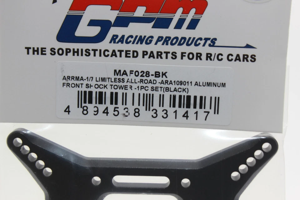 Gpm Maf 028 BK Noir Pont D'Amortisseur Avant Choc Tour Arrma 1:7 Infraction - Image 2 of 4