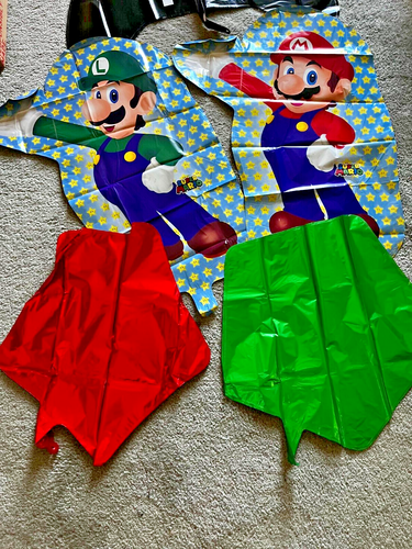 XL SUPER BIG Super Mario Bros 9 Pcs Helium Balloons Birthday Party FAST USA - Picture 4 of 6