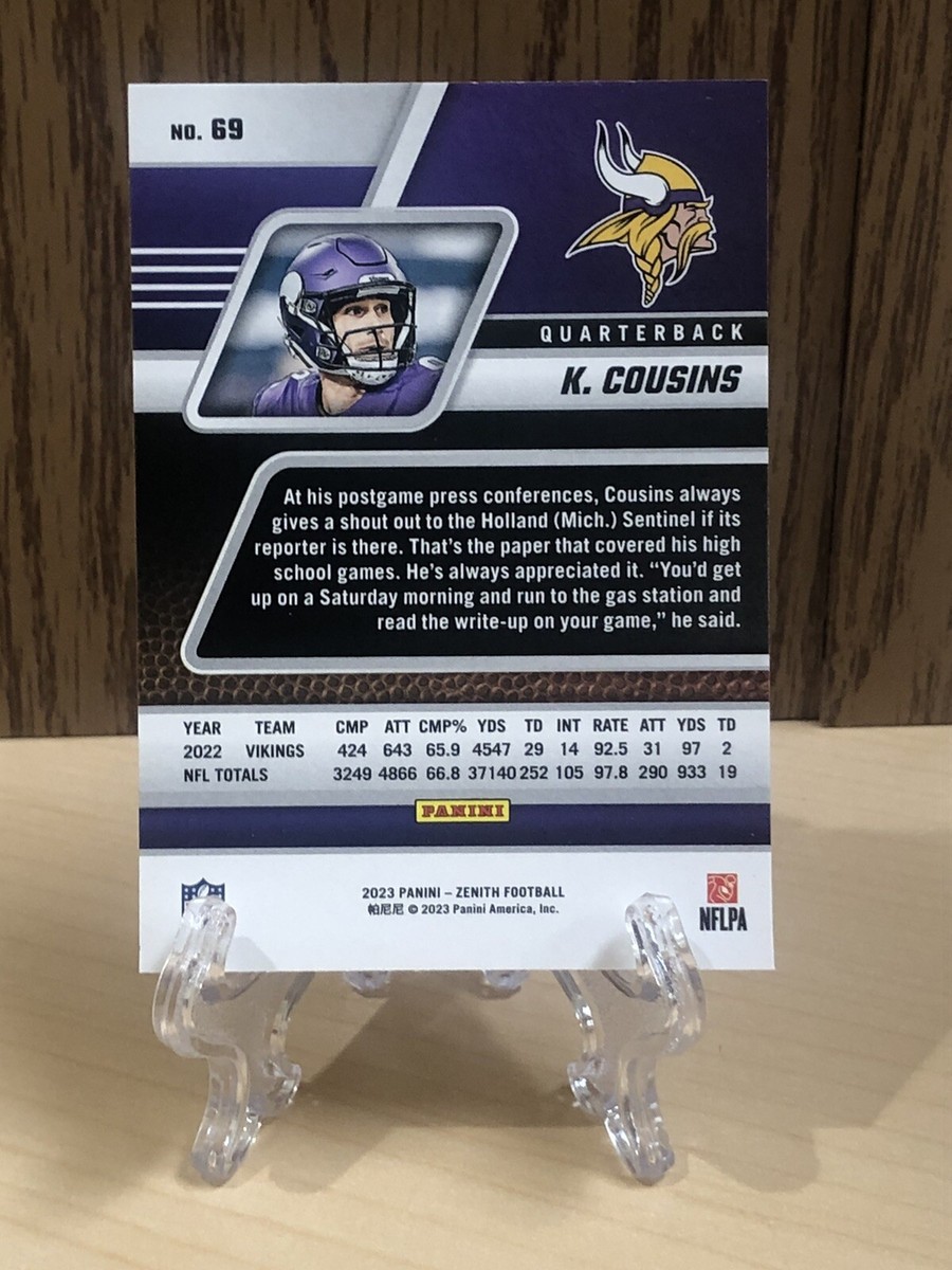 2023 Panini Zenith #69 Kirk Cousins Red Zone Parallel Vikings | eBay