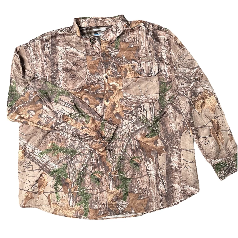 Columbia XXL 2TG Realtree PHG Blood & Guts Vented Long Sleeve Camo Shirt Hunting - Image 3 of 4