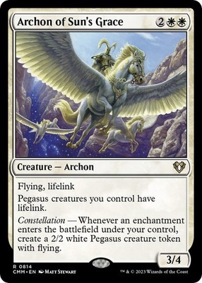 Archon of Sun's Grace Commander Masters MTG LP card