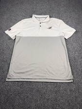 Miami Dolphins Polo Shirt Mens Large White NFL Football Nike Dri Fit On Field