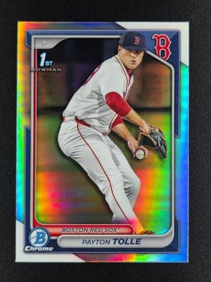 Payton Tolle 2024 Bowman Chrome Draft 1st Prospect Refractor #BDC-63 RED SOX