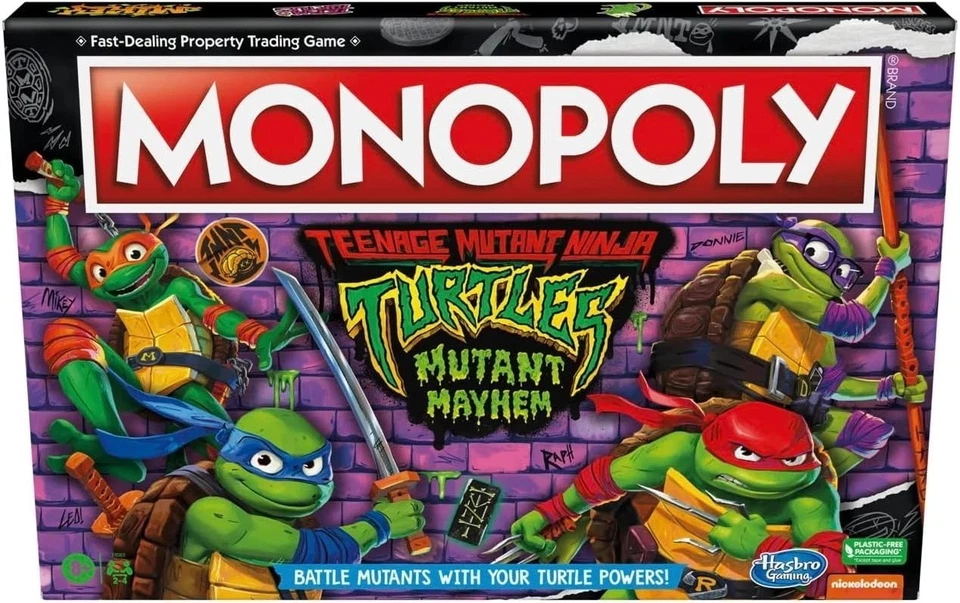 Hasbro Monopoly Teenage Mutant Ninja Turtles Mutant Mayhem Novo na Caixa - Imagem 2 de 3