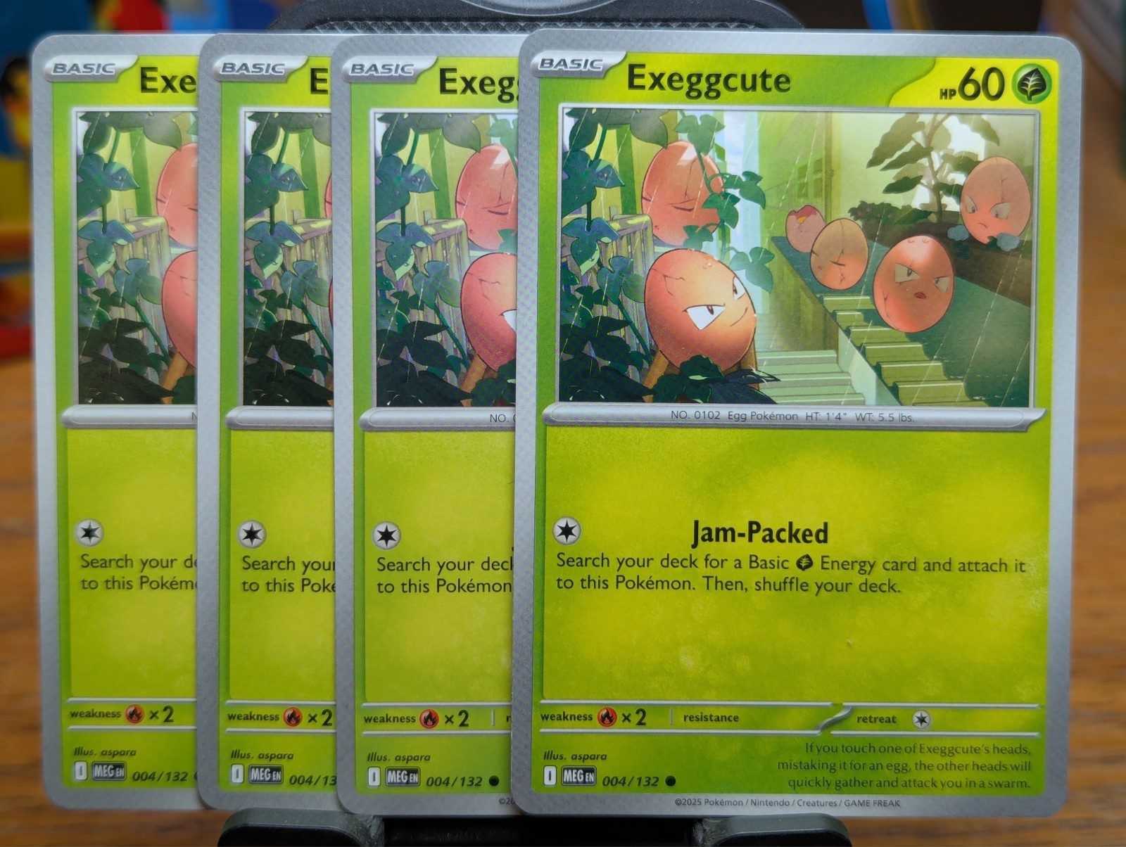 Pokemon TCG Mega Evolution Exeggcute 004/132 x4 Playset 