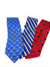 Lot 3 Designer Men's silk Ties Brooks Bros Robert Talbot Turnbull Asser READ