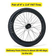 Pair Of 24x2.4 507 Fat Off-road Wheelchair Wheels With Axles New