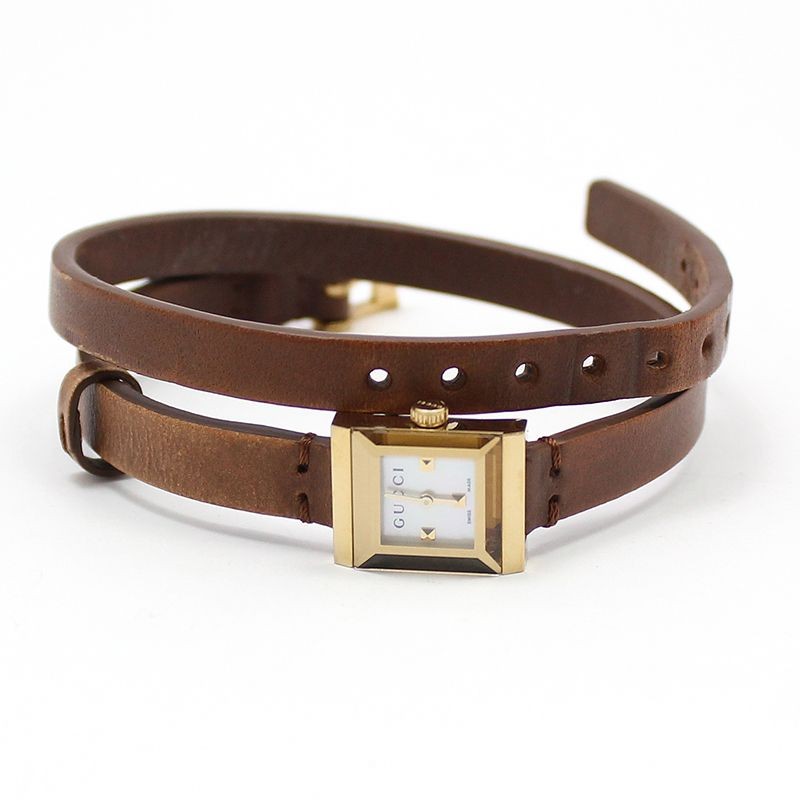 Gucci G Frame Gold Tone Rectangular Square Double… - image 3