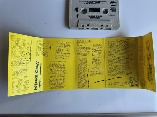 The Rolling Stones – Dirty Work Cassette (CBS/Columbia Europe, Chrome CrO2, VG+) - Picture 4 of 5