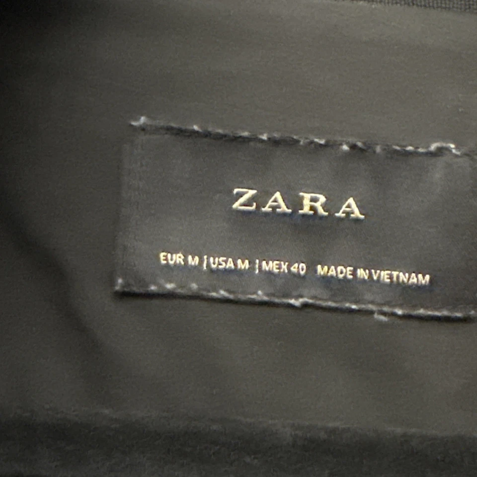 Zara Man Bomber Jacket Size MEDIUM  Black Satin Embroidered snake Vintage - Image 3 of 4