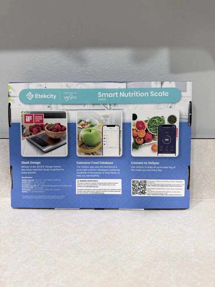 Báscula de nutrición inteligente Etekcity ESN00 Bluetooth báscula de alimentos con seguimiento de aplicaciones Foto 2 de 4