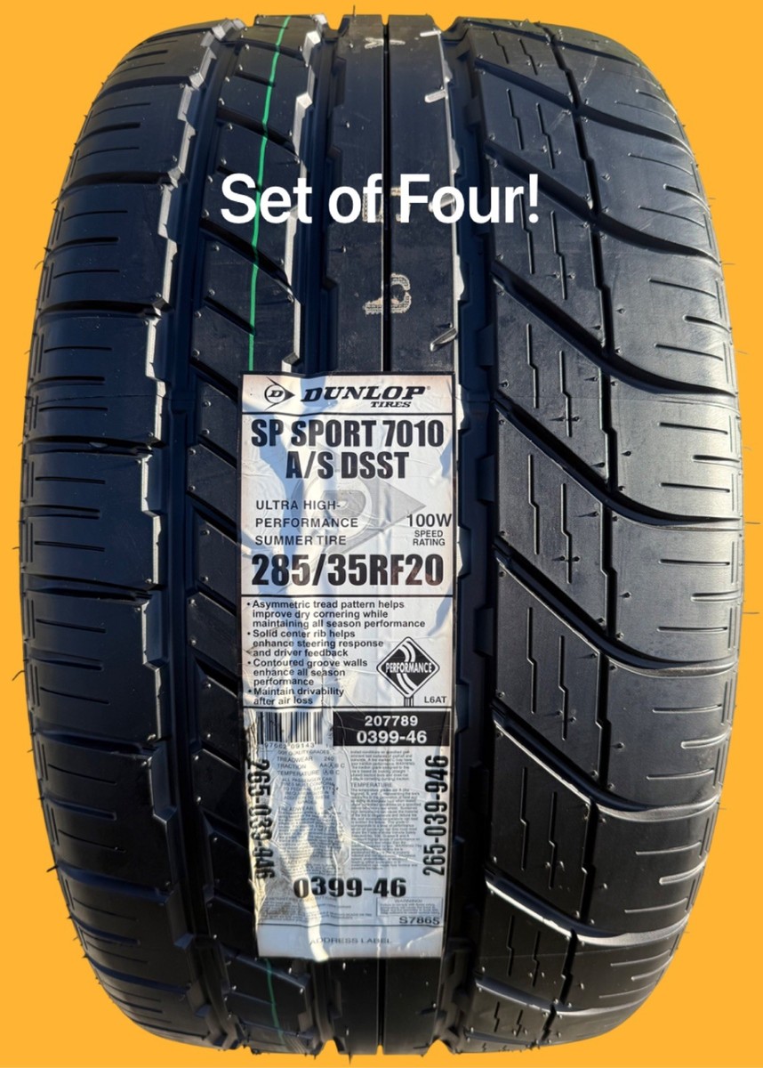 FOUR BRAND NEW 285/35R20 Dunlop SP Sport 7010 A/S All Season DSST