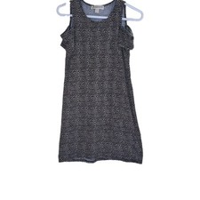 Michael Kors Cold Shoulder Small Leopard Print Dress Size XS Brown Black A-Line