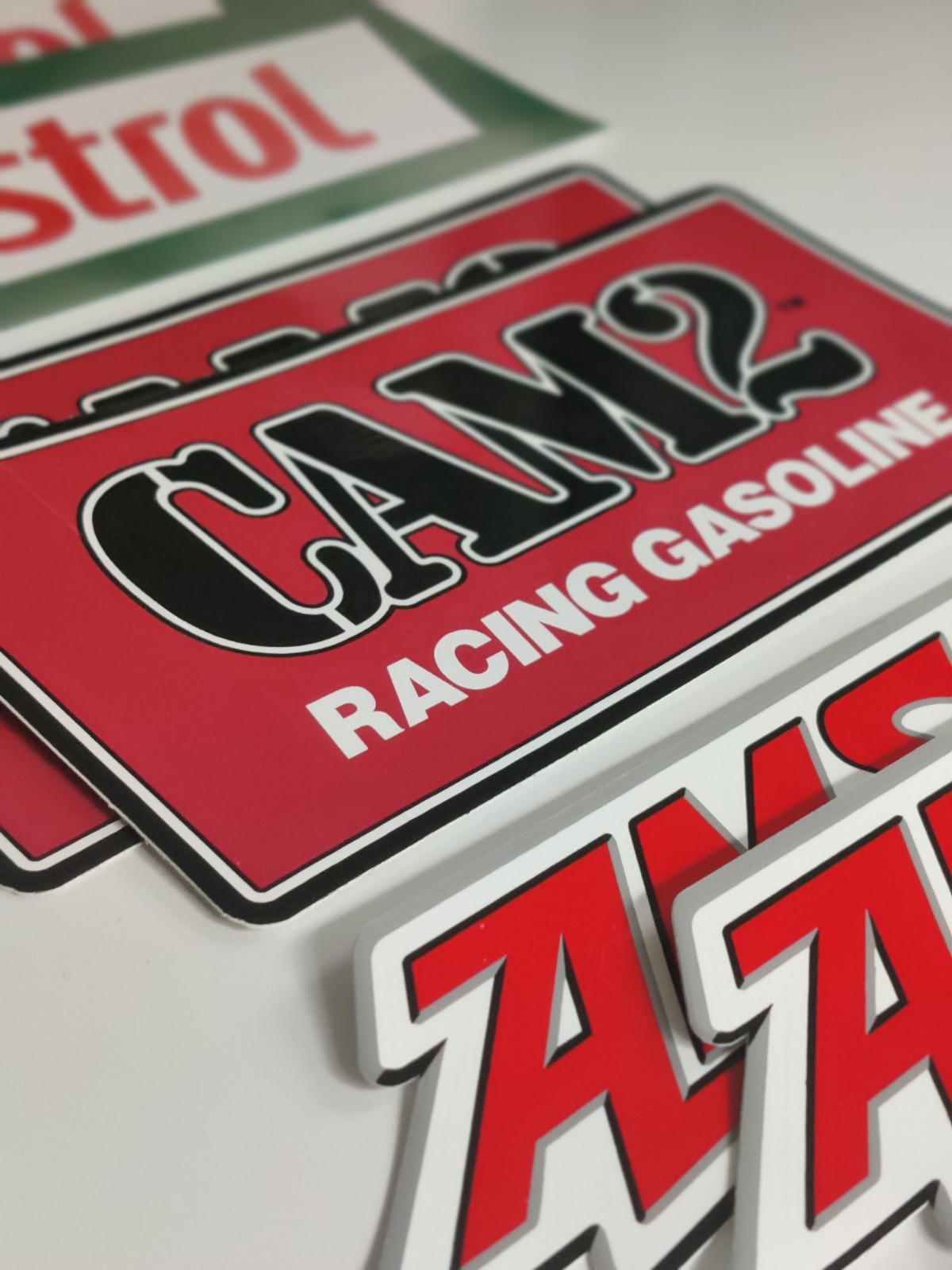 Lot of 3 Pairs Classic Racing Decals Stickers NHRA Tool Box. Castrol,Amsoil CAM2