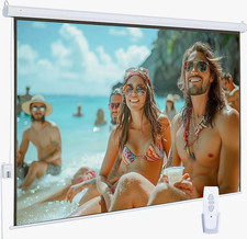 110" Motorized Projector Screen, Electric 4:3 Projector Screen with Remote Contr