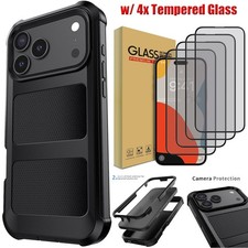 For iPhone 17e/Air/17 Pro Max Shockproof Case Rugged Phone Cover Tempered Glass