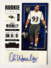 2017 Panini Contenders Chris Wormley AUTO RC Ravens Rookie Ticket!