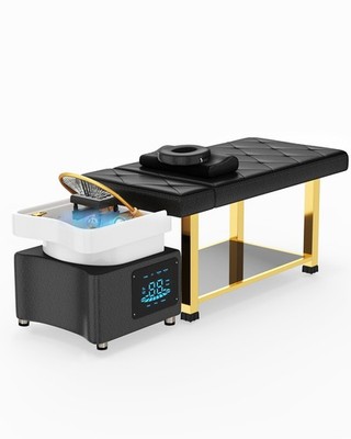 Pro Beauty Shampoo Massage Bed with Head Spa Bowl,LED Light Therapy,Water Cycle