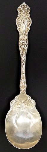 Wallace Sterling Silver, Irian pattern, Ice Cream Spoon! 6", 35.8 g