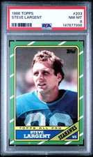 1986 TOPPS #203 STEVE LARGENT PSA 8