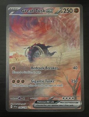 Great Tusk ex 246/198 Special Illustration Rare Scarlet & Violet Pokemon NM