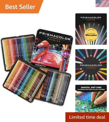 Premier Colored Pencils Set of 72 - Durable, Soft Core for Stunning Artistry