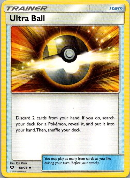 Ultra Ball 68/73 Uncommon Shining Legends Pokemon Lightly Played