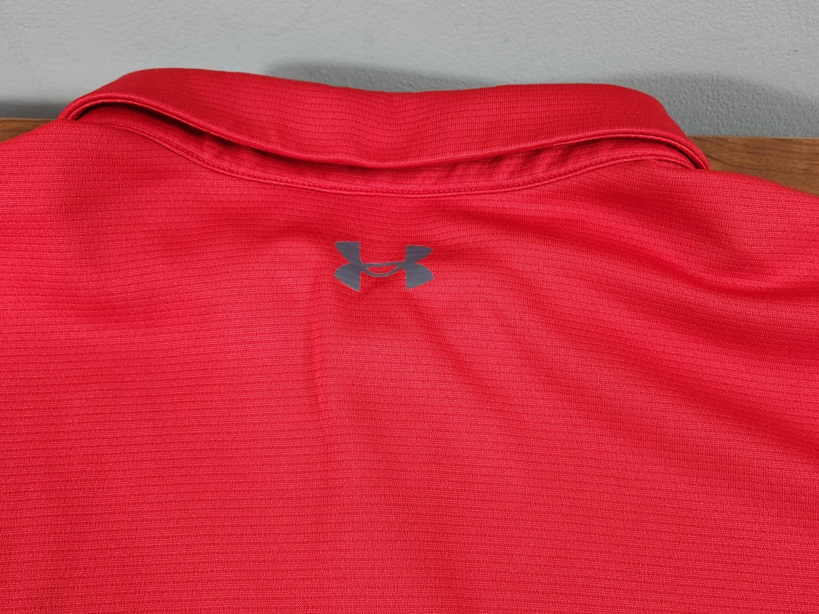 Under Armour Mens Solid Red Polo Button Short Sle… - image 6