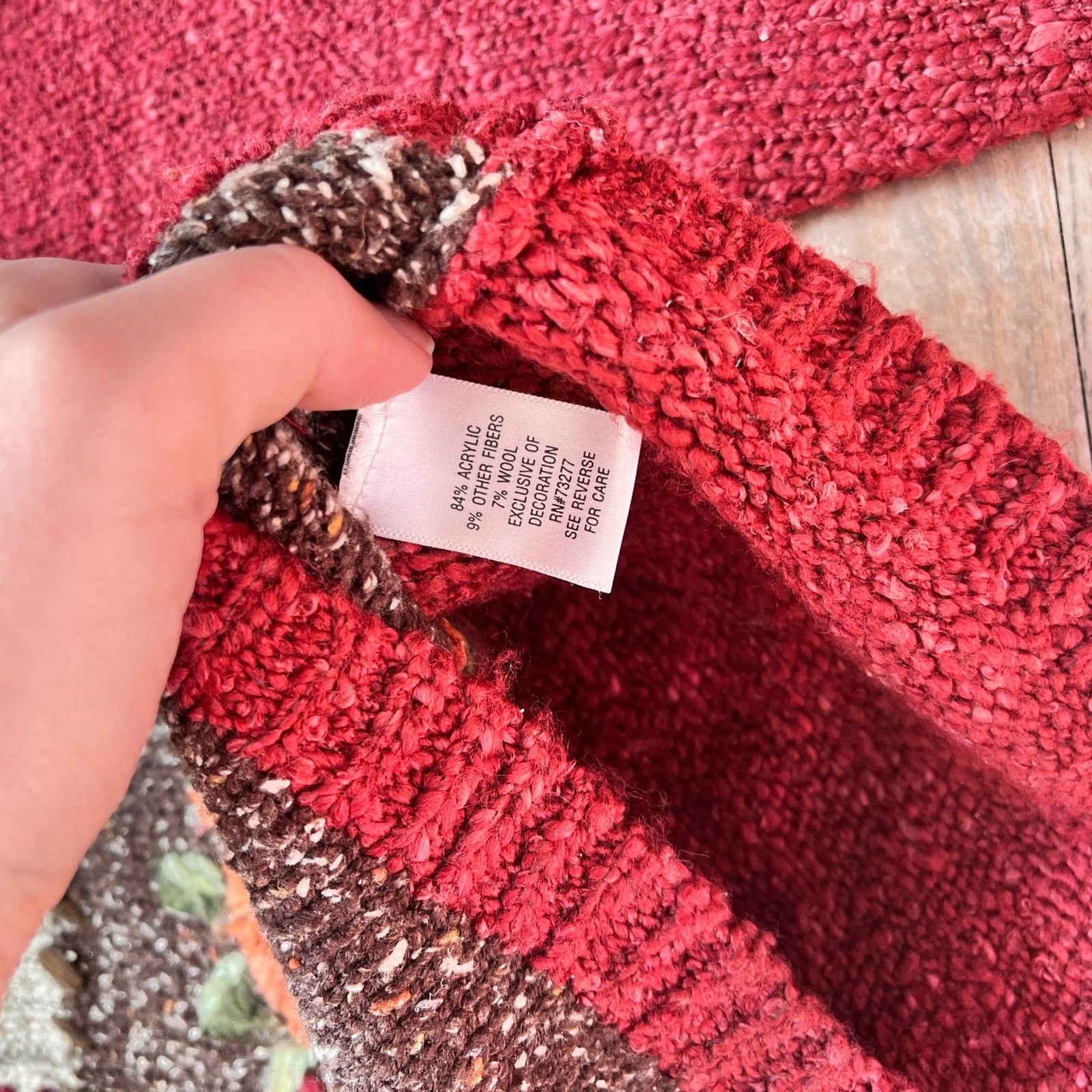 Croft & Barrow Patchwork Sweater S Cottagecore Fl… - image 4