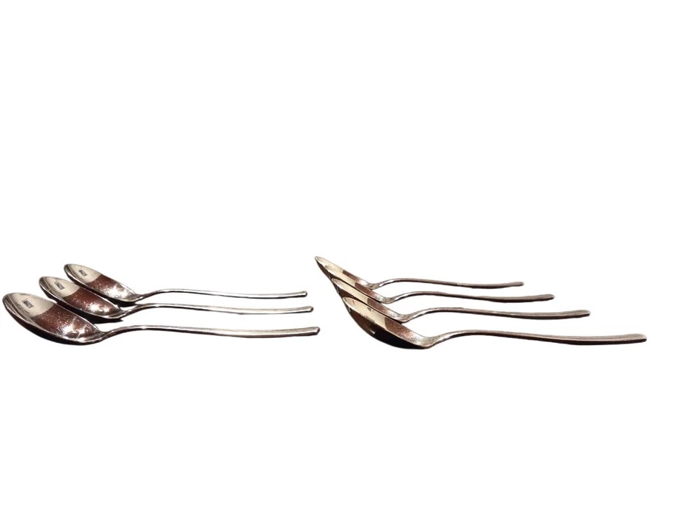 WMF Cucchiai Da Zuppa Cromargan 7 Pezzi Usati Design Moderno - Immagine 2 di 4