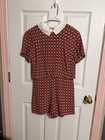 Forever 21 Retro Mod Geometric Peter Pan Collar Romper NWT Size Small — photo 1