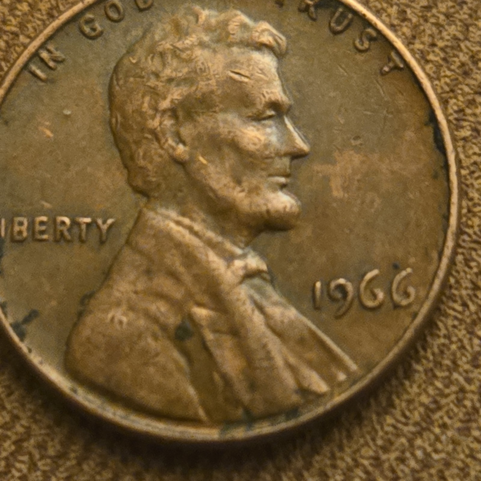 1966 Lincoln Memorial Small Cent Penny, Business Strike No Mint Mark