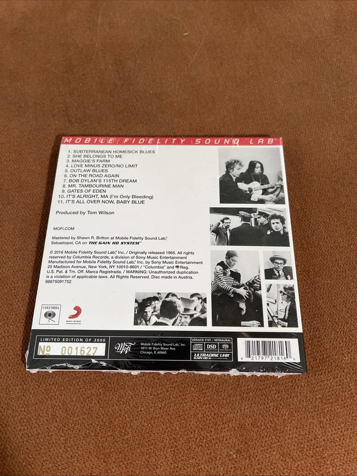 MFSL SACD Bob Dylan Bringing It All Back Home Hybrid Mono Disc New - Image 2 of 2